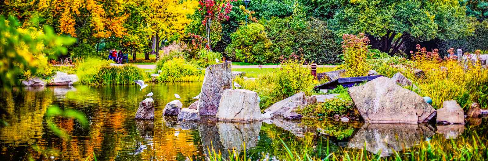 Grupp som utforskar park i Malmö