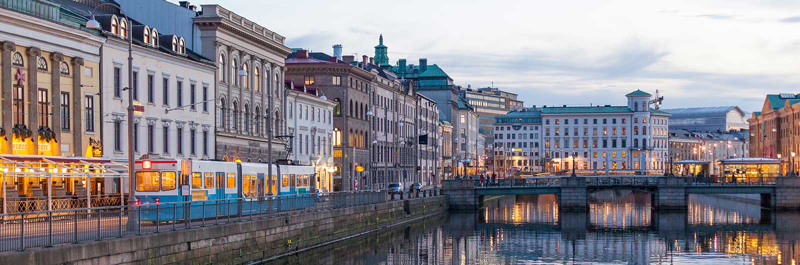 Byggnader och vatten i Göteborg