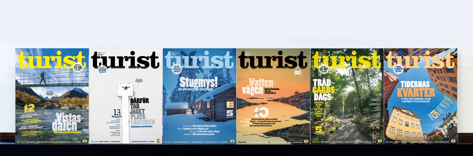 Sex nummer av tidningen Turist