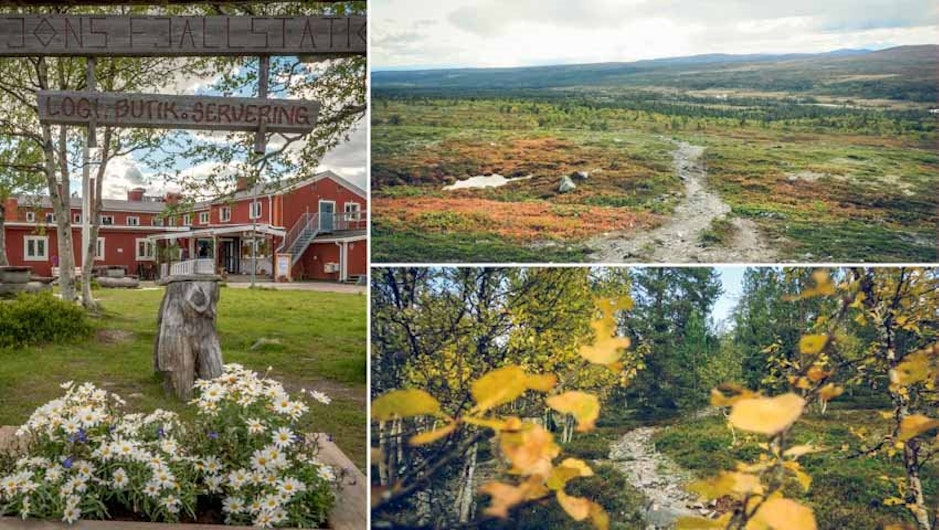 Röda stugor och öppna landskap längs Grövelsjön-Tänndalen