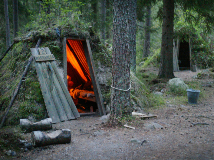 Kolarkoja hos Kolarbyn Ecolodge. 