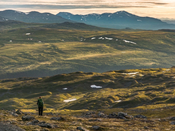 Höstlandskap i fjällen.